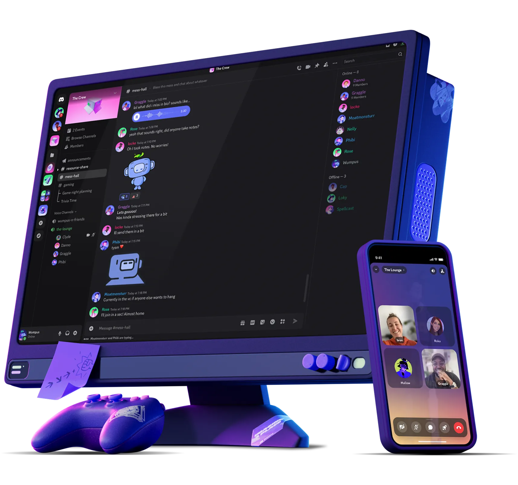 Discord 群组聊天界面